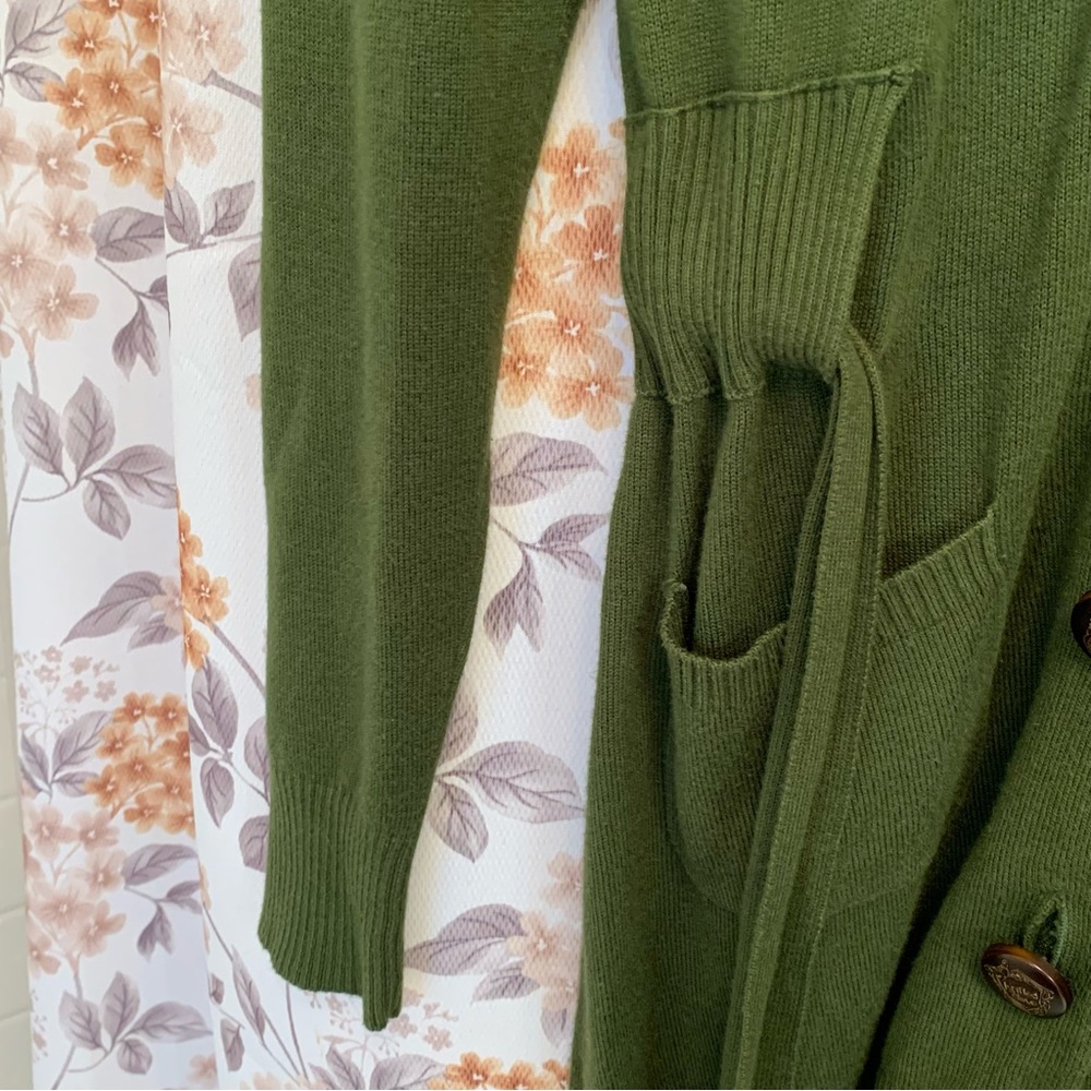 Anthropologie Knitted Dove Emerald Green Cardigan Sweater - Picture 5 of 13